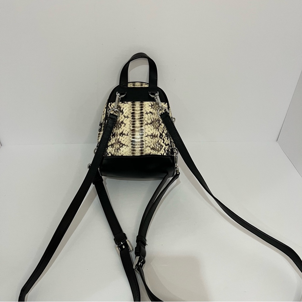 Michael‎ Kors Rhea Mini Snake-Embossed Leather Backpack - Picture 4 of 10